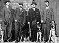 An image of the first four guide dog owners.