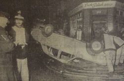 Car crash at Poulton Road, 1973